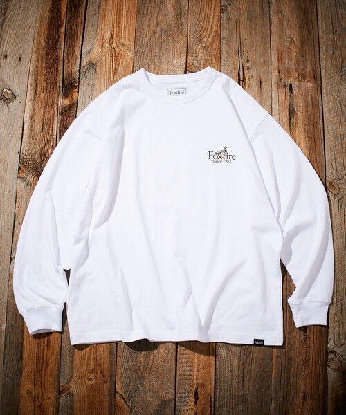 Foxfire（フォックスファイヤー）の「Foxfire/フォックスファイヤー 別注 Foxfire プリントクルーネック ロングスリーブTシャツ/カモ/バックプリント/リラックスフィット/10.5オンス（Tシャツ/カットソー・メンズ・ホワイト/チャコール/アッシュグレー・LARGE/MEDIUM）」の11枚目の写真