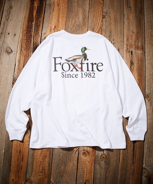 Foxfire（フォックスファイヤー）の「Foxfire/フォックスファイヤー 別注 Foxfire プリントクルーネック ロングスリーブTシャツ/カモ/バックプリント/リラックスフィット/10.5オンス（Tシャツ/カットソー・メンズ・ホワイト/チャコール/アッシュグレー・LARGE/MEDIUM）」の12枚目の写真