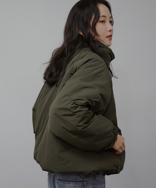 MUHET リバーシブルパディングブルゾン　ブラック　M reversible padded blouson / リバーシブルパディングブルゾン