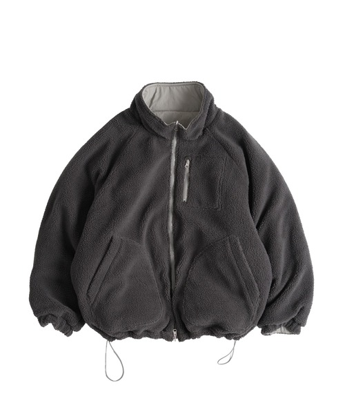 MUHET リバーシブルパディングブルゾン　ブラック　M reversible padded blouson / リバーシブルパディングブルゾン