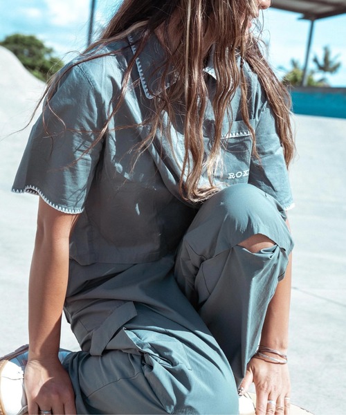 ROXY(ロキシー)の「TURN BACK/ロキシーショート丈半袖シャツ(シャツ/ブラウス・レディース・カーキ/ベージュ・MEDIUM/LARGE/SMALL)」の11枚目の写真