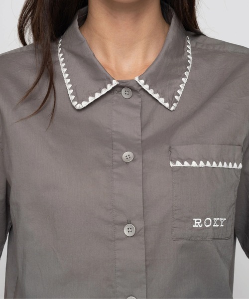 ROXY(ロキシー)の「TURN BACK/ロキシーショート丈半袖シャツ(シャツ/ブラウス・レディース・カーキ/ベージュ・MEDIUM/LARGE/SMALL)」の5枚目の写真