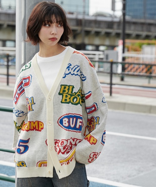 WEGO（ウィゴー）の「WEGO/リラックスフィットパターンカーディガン（カーディガン/ボレロ・メンズ・ホワイト/ブラック系その他/オレンジ系その他3/ブラック/グリーン系その他2・LARGE/MEDIUM）」の14枚目の写真