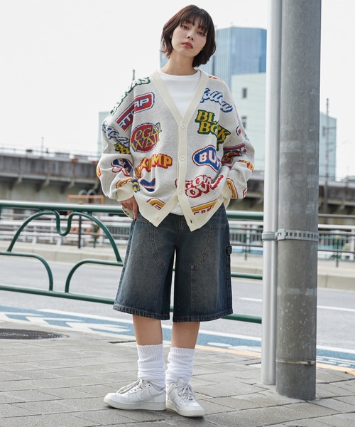 WEGO（ウィゴー）の「WEGO/リラックスフィットパターンカーディガン（カーディガン/ボレロ・メンズ・ホワイト/ブラック系その他/オレンジ系その他3/ブラック/グリーン系その他2・LARGE/MEDIUM）」の16枚目の写真