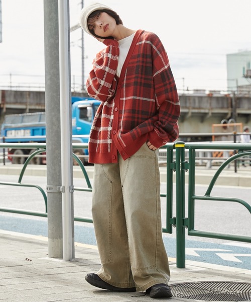 WEGO（ウィゴー）の「WEGO/リラックスフィットパターンカーディガン（カーディガン/ボレロ・メンズ・ホワイト/ブラック系その他/オレンジ系その他3/ブラック/グリーン系その他2・LARGE/MEDIUM）」の18枚目の写真