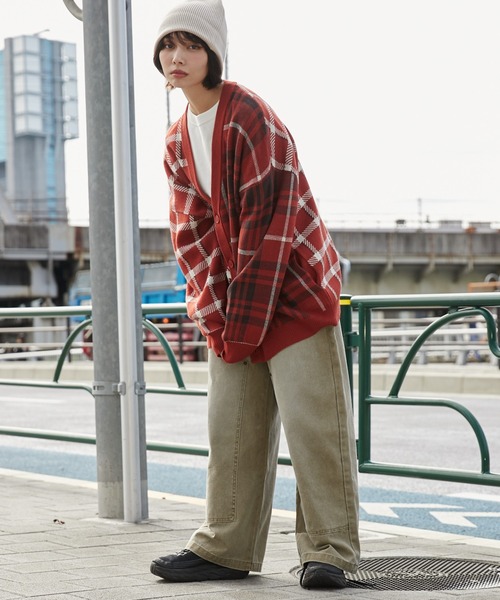 WEGO（ウィゴー）の「WEGO/リラックスフィットパターンカーディガン（カーディガン/ボレロ・メンズ・ホワイト/ブラック系その他/オレンジ系その他3/ブラック/グリーン系その他2・LARGE/MEDIUM）」の13枚目の写真