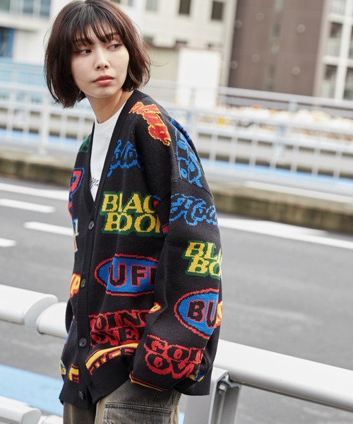 セール】WEGO/リラックスフィットパターンカーディガン(カーディガン セール】WEGO/リラックスフィットパターンカーディガン(カーディガン