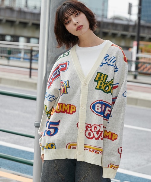 WEGO（ウィゴー）の「WEGO/リラックスフィットパターンカーディガン（カーディガン/ボレロ・メンズ・ホワイト/ブラック系その他/オレンジ系その他3/ブラック/グリーン系その他2・LARGE/MEDIUM）」の20枚目の写真