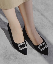 NICAL（ニカル）の「【本革】【NICAL】スクエアビジューモチーフパンプス 544312（パンプス）」