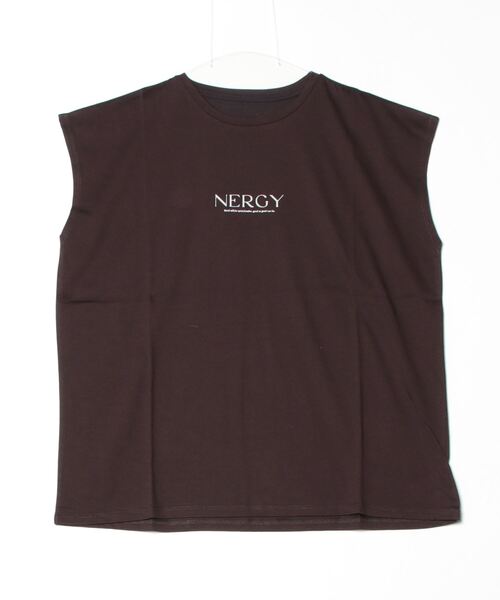 NERGY(ナージー)の「【別注】ナージージャパン NERGY フレンチスリーブTシャツ_ 限定コラボ(Tシャツ/カットソー・レディース・オフホワイト/ブラック/パープル・M/L)」の2枚目の写真