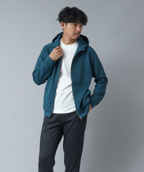 NOLLEY’S（ノーリーズ）の「【ACTIVE SECT】《限定展開 / 吸水速乾 / 抗菌防臭》ファンクショナルZIPパーカー（パーカー・メンズ・ブラック/グレイッシュベージュ/ブルー系その他/ネイビー・M/L）」の7枚目の写真