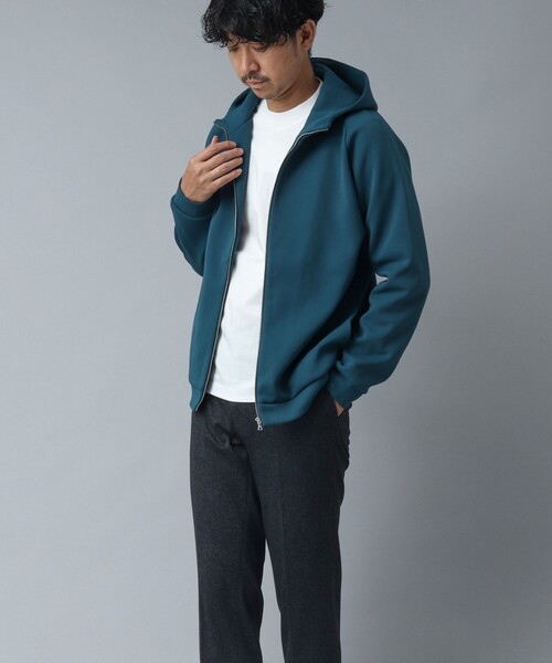 NOLLEY’S（ノーリーズ）の「【ACTIVE SECT】《限定展開 / 吸水速乾 / 抗菌防臭》ファンクショナルZIPパーカー（パーカー・メンズ・ブラック/グレイッシュベージュ/ブルー系その他/ネイビー・M/L）」の8枚目の写真