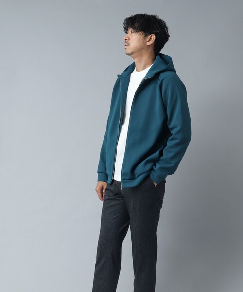 NOLLEY’S（ノーリーズ）の「【ACTIVE SECT】《限定展開 / 吸水速乾 / 抗菌防臭》ファンクショナルZIPパーカー（パーカー・メンズ・ブラック/グレイッシュベージュ/ブルー系その他/ネイビー・M/L）」の9枚目の写真