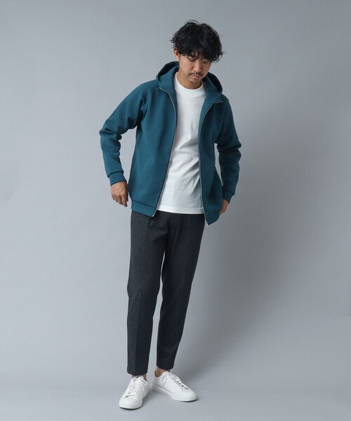 NOLLEY’S（ノーリーズ）の「【ACTIVE SECT】《限定展開 / 吸水速乾 / 抗菌防臭》ファンクショナルZIPパーカー（パーカー・メンズ・ブラック/グレイッシュベージュ/ブルー系その他/ネイビー・M/L）」の11枚目の写真