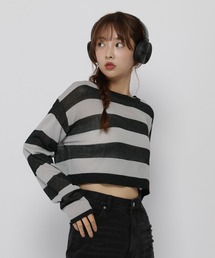 3.3 Field Trip  | 3.3 Field Trip／シアーボーダーロングスリーブ(ニット/セーター)