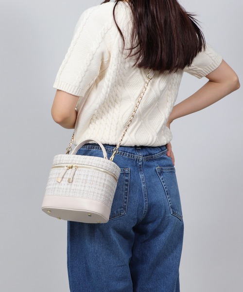 【セール】ツイード バニティバッグ チェーンショルダー（ショルダーバッグ）｜Bermosa（ベルモサ）