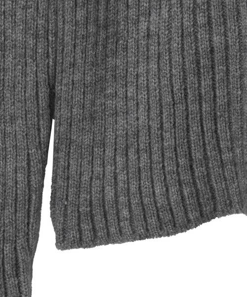 Figments（フィグメンツ）の「ブローチ付きZIPニット（ニット/セーター・レディース・ブラック/グレー・FREE）」の16枚目の写真