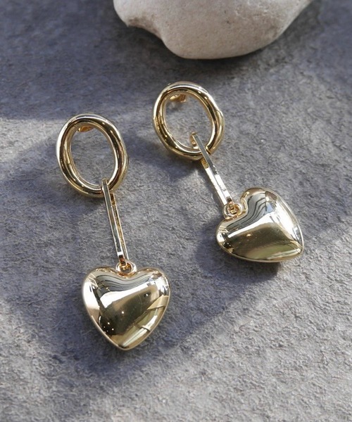 amplis(アンプリス)の「ハートピアス/pain pierce(ピアス(両耳用)・レディース・シルバー/ゴールド・FREE)」の5枚目の写真