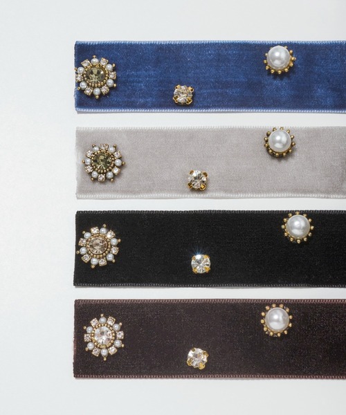 GOLDY（ゴールディ）の「デコラティブ ベロア リボン バレッタ（バレッタ/ヘアクリップ・レディース・グレー/ブラック/ブルー/ブラウン・FREE）」の19枚目の写真