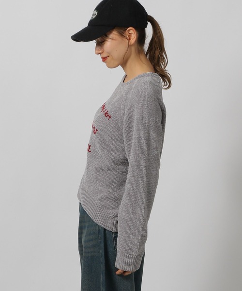 LAKOLE（ラコレ）の「刺繍ロゴモールニットプルオーバー / 203749（ニット/セーター・レディース・チャコール/イエロー/アイボリー/グレー/サーモンピンク・FREE）」の12枚目の写真