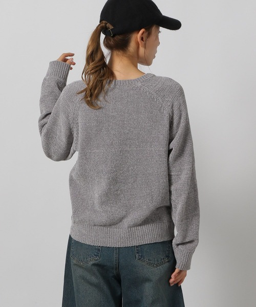 LAKOLE（ラコレ）の「刺繍ロゴモールニットプルオーバー / 203749（ニット/セーター・レディース・チャコール/イエロー/アイボリー/グレー/サーモンピンク・FREE）」の13枚目の写真