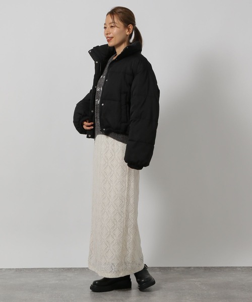 LAKOLE（ラコレ）の「刺繍ロゴモールニットプルオーバー / 203749（ニット/セーター・レディース・チャコール/イエロー/アイボリー/グレー/サーモンピンク・FREE）」の14枚目の写真