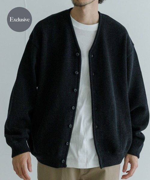 クレプスキュール MossStitch V-neck Cardigan crepuscule (クレプスキュール) Moss Stitch V/N Cardigan