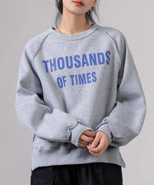 DAY CLOSET（デイ クローゼット）の「レディース 長袖2WAYロゴ×ボーダーリバーシブルスウェット（スウェット・レディース・グレー/ブラック/アイボリー・FREE）」の20枚目の写真