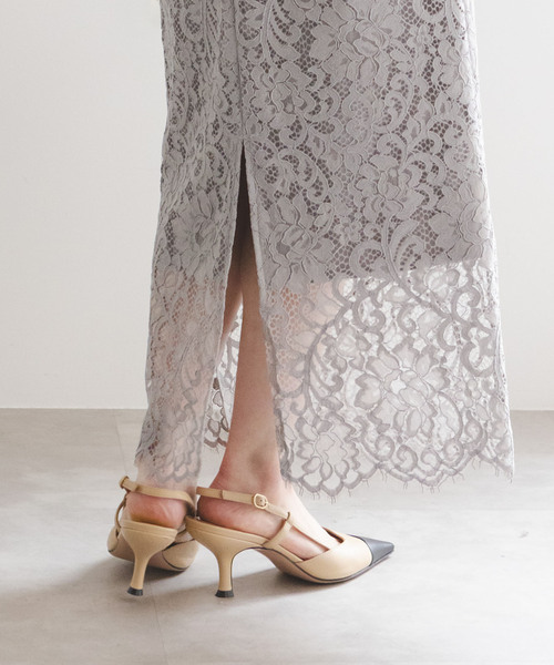 Noble（ノーブル）の「《追加》リバーレースIラインスカート9（スカート・レディース・ホワイト系その他/スミクロ/グレー/ピンク系その他・34/36/38/40）」の10枚目の写真