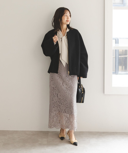 Noble（ノーブル）の「《追加》リバーレースIラインスカート9（スカート・レディース・ホワイト系その他/スミクロ/グレー/ピンク系その他・34/36/38/40）」の11枚目の写真