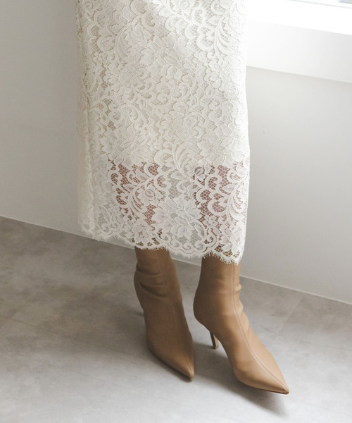 Noble（ノーブル）の「《追加》リバーレースIラインスカート9（スカート・レディース・ホワイト系その他/スミクロ/グレー/ピンク系その他・34/36/38/40）」の13枚目の写真