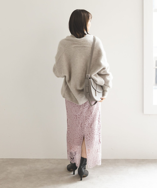 Noble（ノーブル）の「《追加》リバーレースIラインスカート9（スカート・レディース・ホワイト系その他/スミクロ/グレー/ピンク系その他・34/36/38/40）」の18枚目の写真