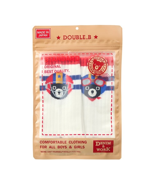 DOUBLE_B(ダブルビー)の「バックキャラソックス(大人用)(ソックス/靴下・レディース・ベージュ/ホワイト/グレー・25/23-25cm/25-27CM)」の7枚目の写真
