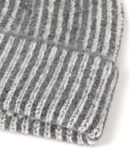 LAKOLE（ラコレ）の「MIXニットキャップ / 145340（ニットキャップ/ビーニー・レディース・オフホワイト/チャコール・FREE）」の7枚目の写真