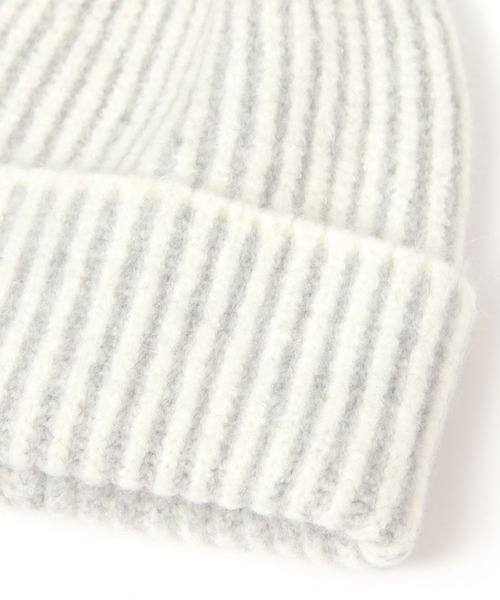 LAKOLE（ラコレ）の「MIXニットキャップ / 145340（ニットキャップ/ビーニー・レディース・オフホワイト/チャコール・FREE）」の9枚目の写真