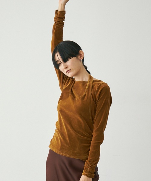 フロッキーベロア3WAY トップス（Tシャツ/カットソー）｜Lutim by u（ルチバイユー）