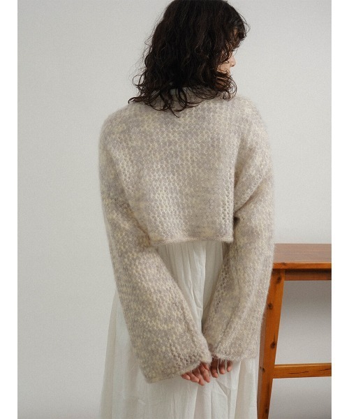 FIKA.(フィーカ)の「Mohair lame loose cropped knit(ニット/セーター・レディース・グレー/ベージュ・MEDIUM)」の10枚目の写真