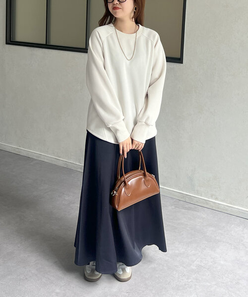 Chez toi（シェトワ）の「軽量ボンディングBACKZIPプルオーバー（Tシャツ/カットソー・レディース・ブラック/グリーン/アイボリー/モカ・FREE）」の13枚目の写真