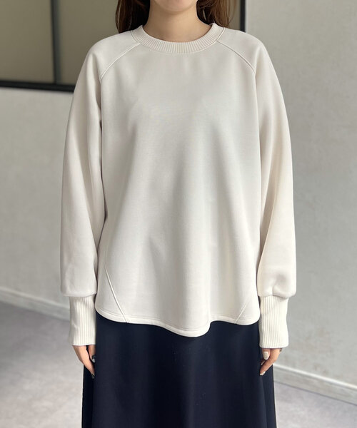 Chez toi（シェトワ）の「軽量ボンディングBACKZIPプルオーバー（Tシャツ/カットソー・レディース・ブラック/グリーン/アイボリー/モカ・FREE）」の14枚目の写真