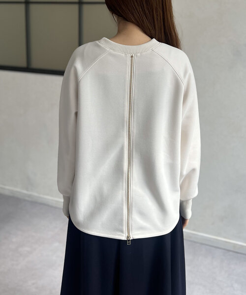 Chez toi（シェトワ）の「軽量ボンディングBACKZIPプルオーバー（Tシャツ/カットソー・レディース・ブラック/グリーン/アイボリー/モカ・FREE）」の15枚目の写真