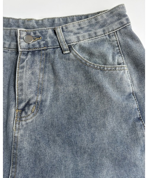 FUNdaysion(ファンデイション)の「サイド切り替えダメージデニムパンツ(デニムパンツ・レディース・サックスブルー・L/S/M)」の7枚目の写真