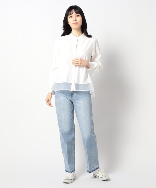Grand PARK（グランドパーク）の「センターライン入りデニムパンツ（デニムパンツ・レディース・ブルー/ライトブルー・LARGE/MEDIUM）」の10枚目の写真