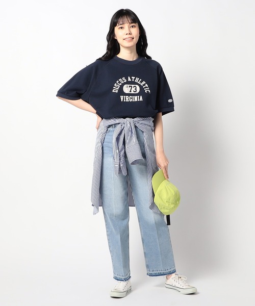 Grand PARK（グランドパーク）の「センターライン入りデニムパンツ（デニムパンツ・レディース・ブルー/ライトブルー・LARGE/MEDIUM）」の13枚目の写真