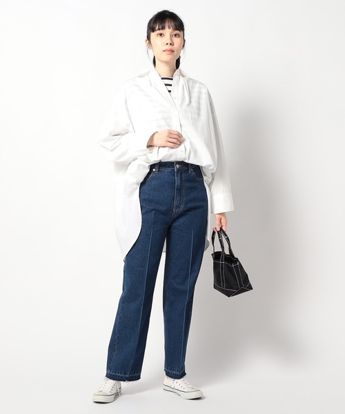 Grand PARK（グランドパーク）の「センターライン入りデニムパンツ（デニムパンツ・レディース・ブルー/ライトブルー・LARGE/MEDIUM）」の15枚目の写真