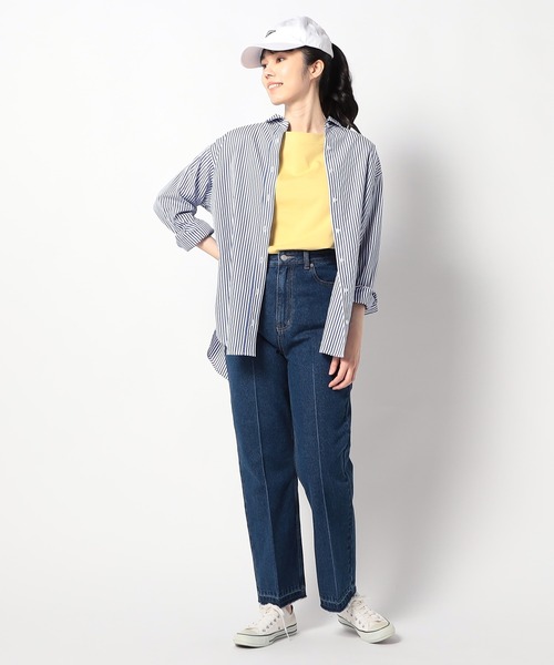 Grand PARK（グランドパーク）の「センターライン入りデニムパンツ（デニムパンツ・レディース・ブルー/ライトブルー・LARGE/MEDIUM）」の17枚目の写真