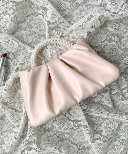 CLEA（クレア）の「パールハンドルミニパーティーバッグ（ハンドバッグ・レディース・シルバー/ピンク/ブラック/アイボリー・FREE）」の20枚目の写真