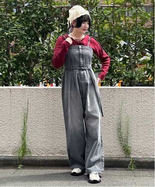 Mi-je(ミジェ)の「カーデアンサンブル【韓国ファッション】(ニット/セーター・レディース・ブラック/エンジ・M)」の17枚目の写真
