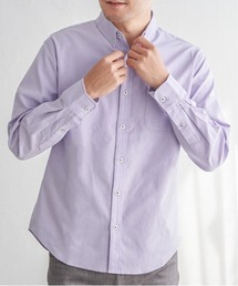 メンズのシャツ/ブラウス（パープル/紫色系・ストライプ柄