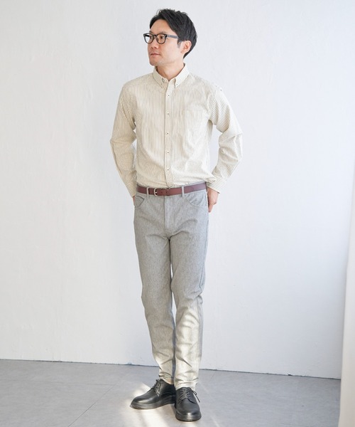 ikka(イッカ)の「【吸水速乾】イージーケアオックスボタンダウンシャツ(シャツ/ブラウス・メンズ・ダークラベンダー/グリーン/ホワイト/オフホワイト/その他5/ネイビー・XL/L/M/S)」の18枚目の写真