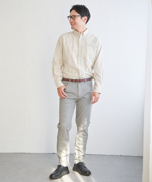 ikka(イッカ)の「【吸水速乾】イージーケアオックスボタンダウンシャツ(シャツ/ブラウス・メンズ・ダークラベンダー/グリーン/ホワイト/オフホワイト/その他5/ネイビー・XL/L/M/S)」の19枚目の写真